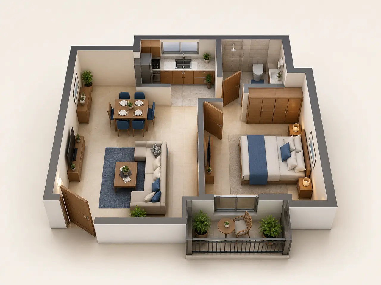 Brigade Banashankari 1 BHK floor plan image
