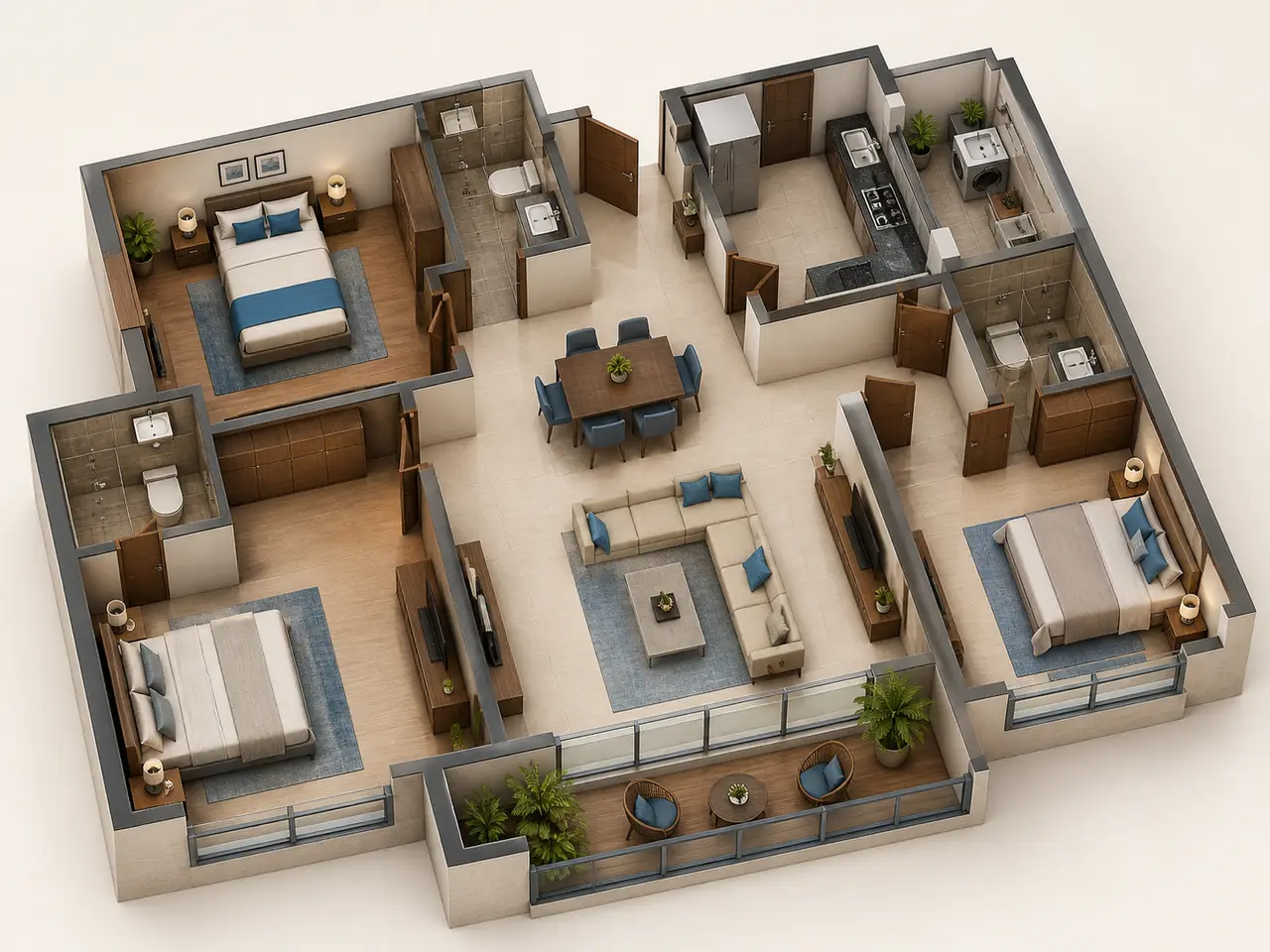Brigade Banashankari 3 BHK floor plan image